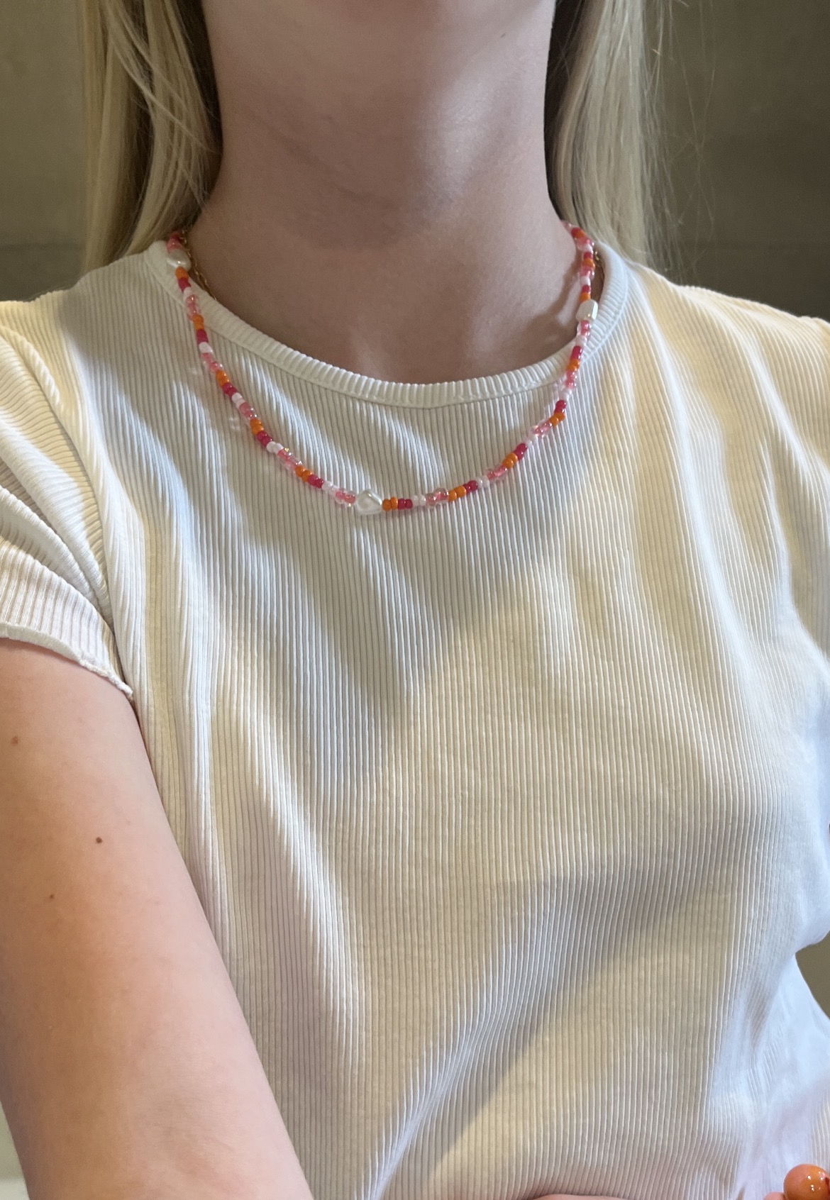 Beaded ketting met parels