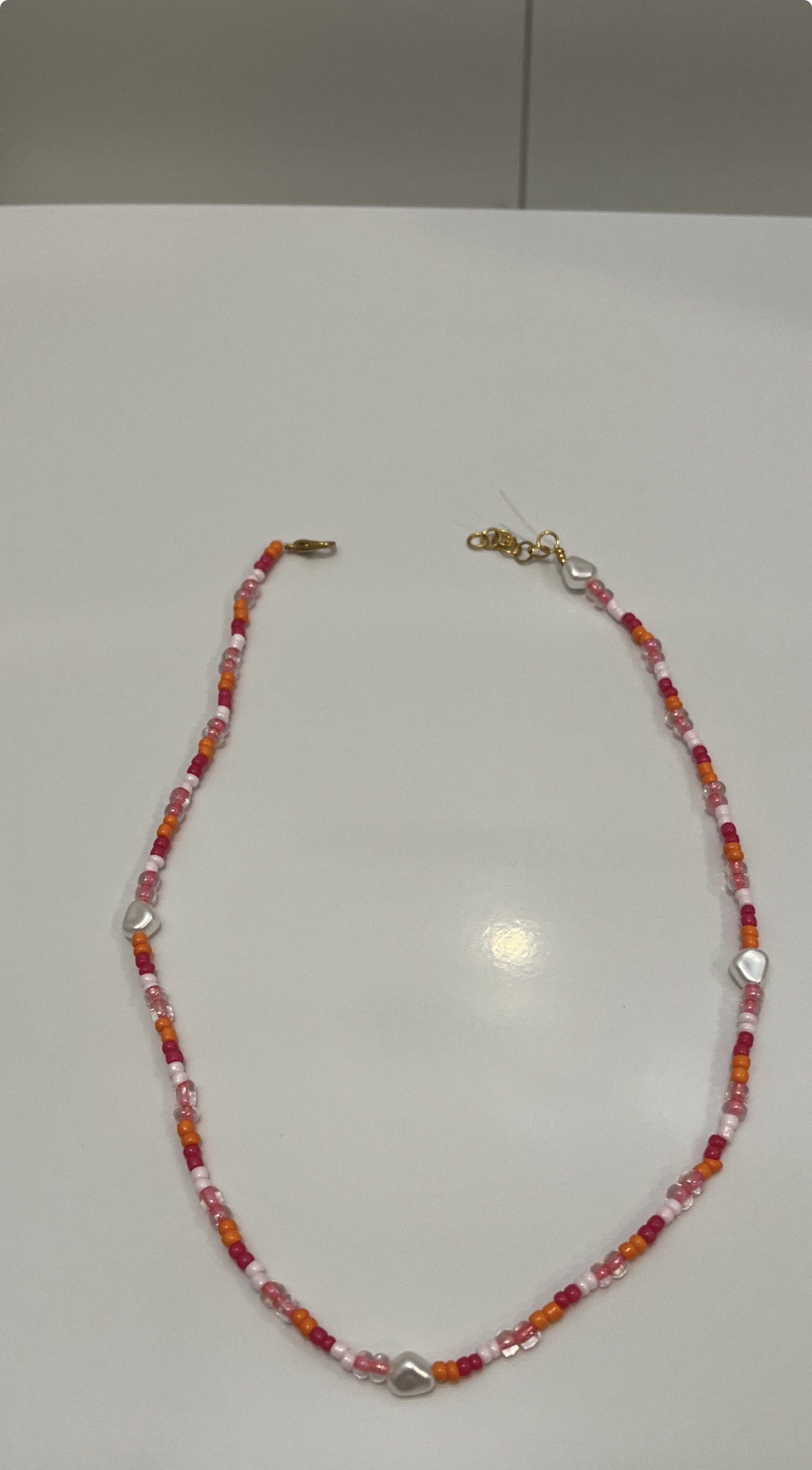 Beaded ketting met parels photo 2
